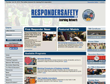 Tablet Screenshot of learning.respondersafety.com